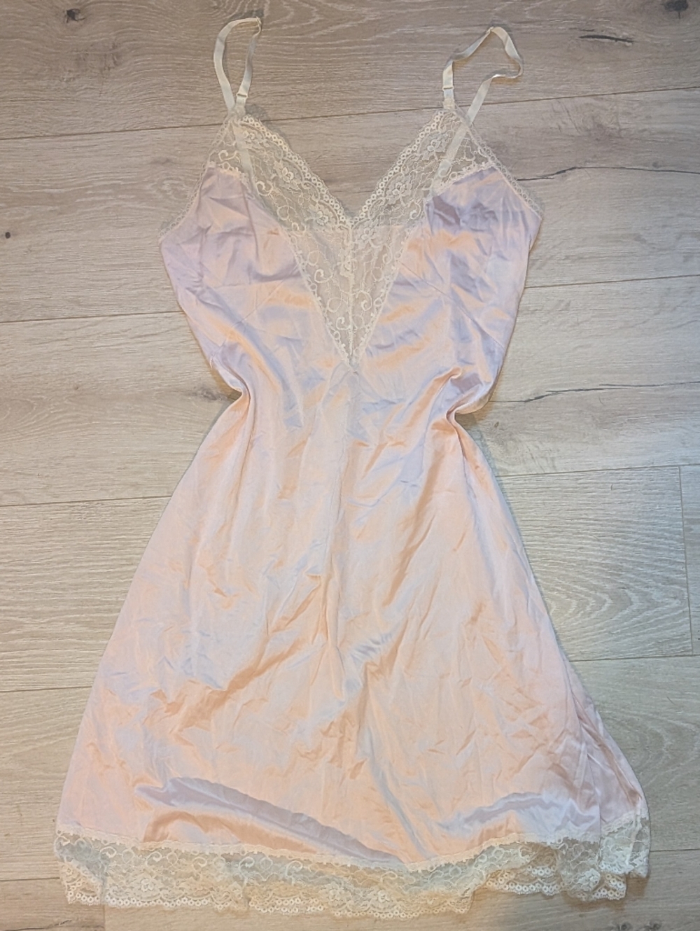 Vintage Nylon Slip W Lace